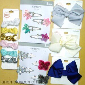 Girls Hair Clips Unicorns Butterfly Stars Clippies Hairclip Age 3 up 17 pc Lot 1